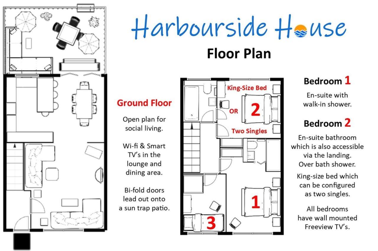 Harbourside House - Great Location - Parking - 2 En-Suites - Sleeps 5 Plus 1 Poole Buitenkant foto